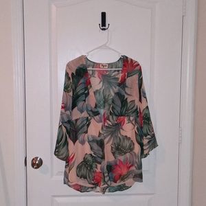 Show Me Your Mumu Small Floral Tropical in Kauai Kisses Roxy Romper